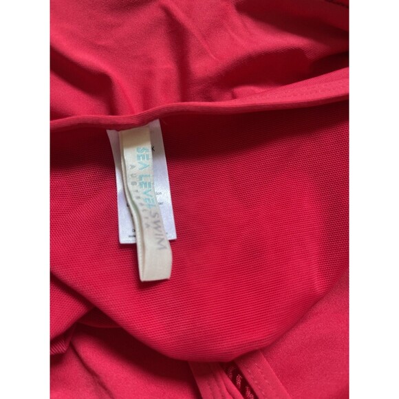 Sea Level Swim Essentials Spliced One Piece Swimsuit In Red Sz 12 New W/O Tag - Picture 7 of 10